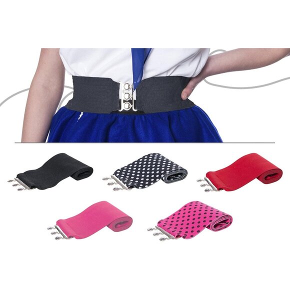 1950s Style Elastic Cinch Belt Women Juniors Plus Sizes Vintage 3 Inches - Picture 4 of 4